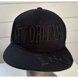 Black & White New Orleans Cap Hat Snapback
